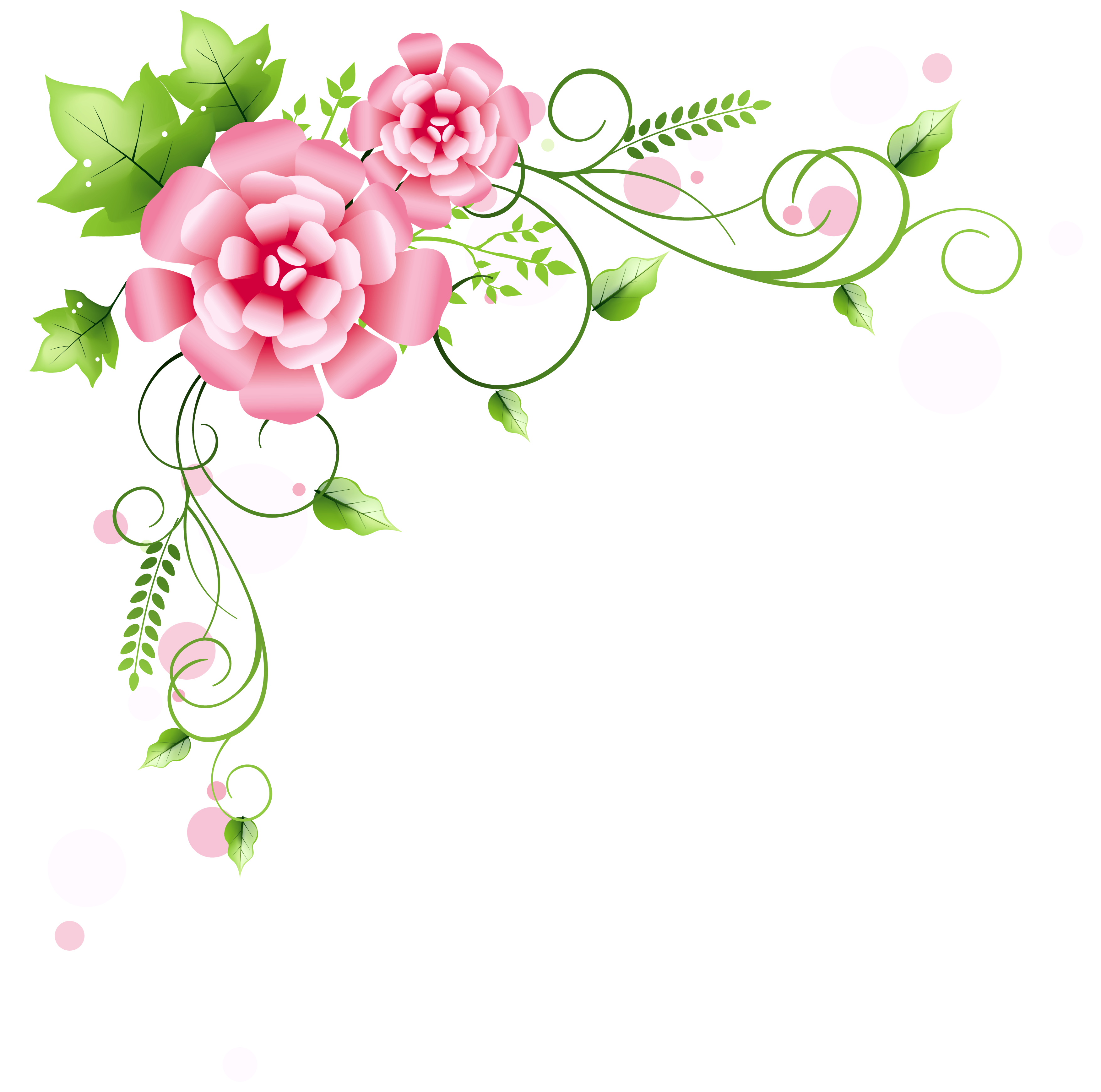 Floral Corner Decoration Free Clipart HD PNG Image