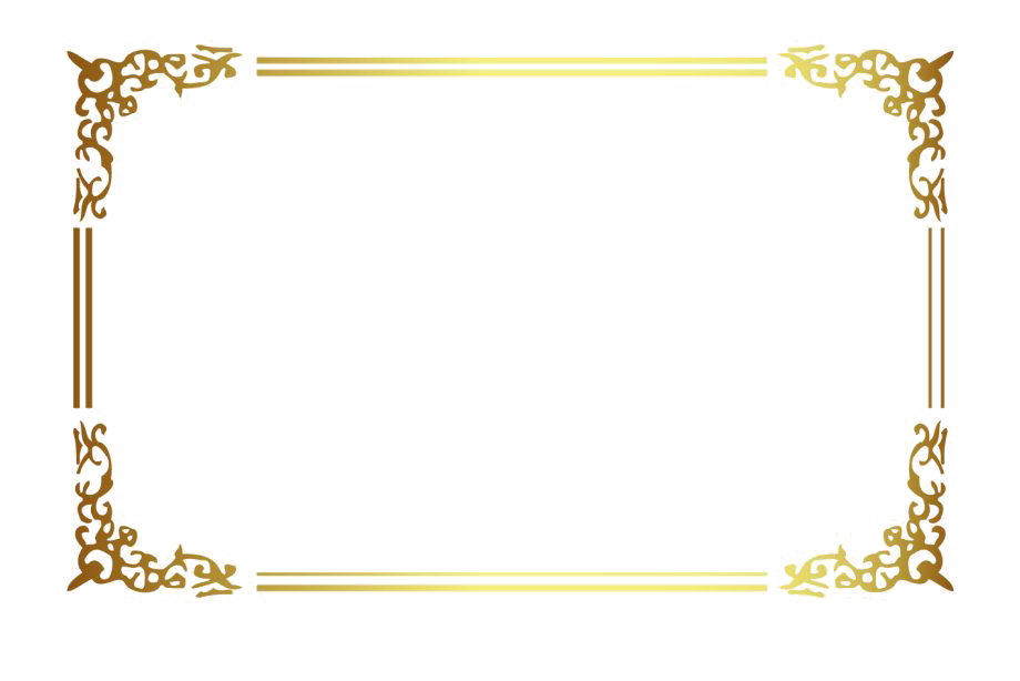 Golden Frame Border Rectangle PNG File HD PNG Image