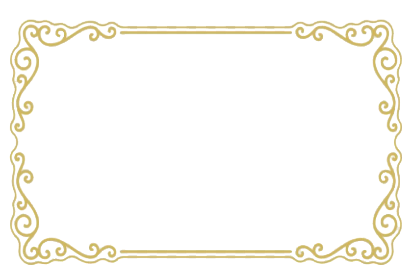 Golden Frame Square Border Photos PNG Image