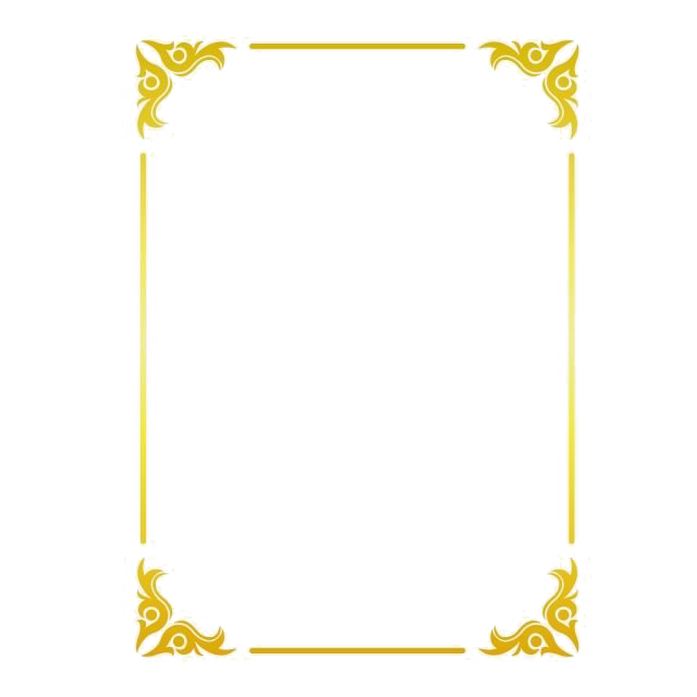 Golden Frame Square Border Free Transparent Image HQ PNG Image