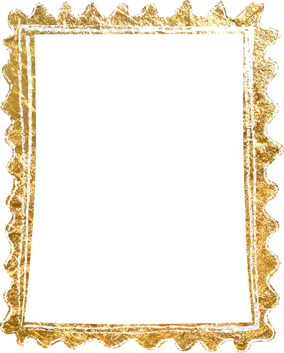 Golden Frame Border Rectangle Picture PNG Image