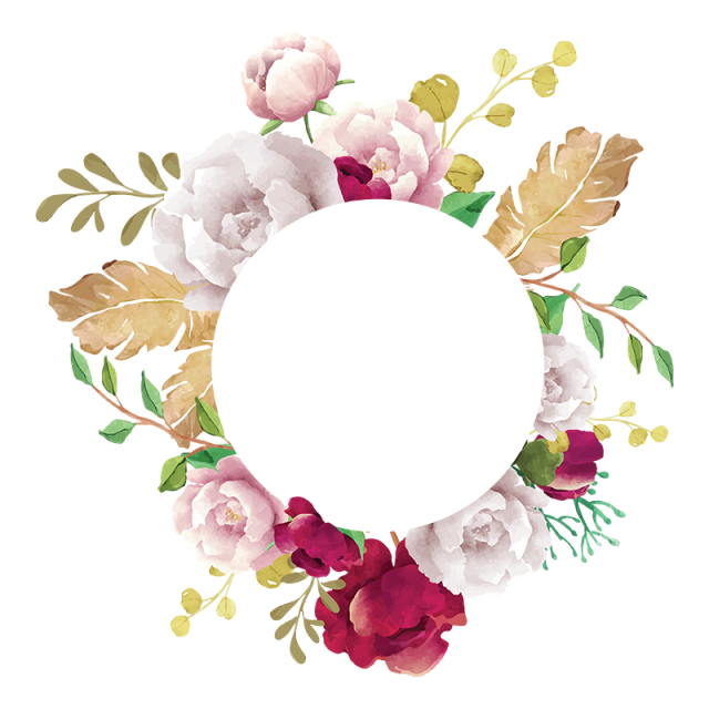 Circle Flower Art Frame HQ Image Free PNG Image