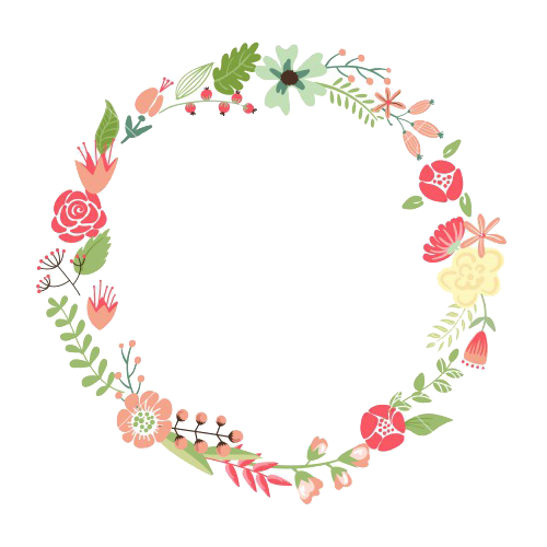 Floral Circle Flower Frame HD Image Free PNG Image