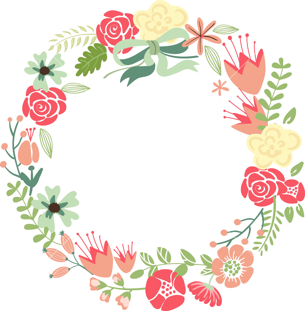 Circle Vector Flower Frame Download HQ PNG Image