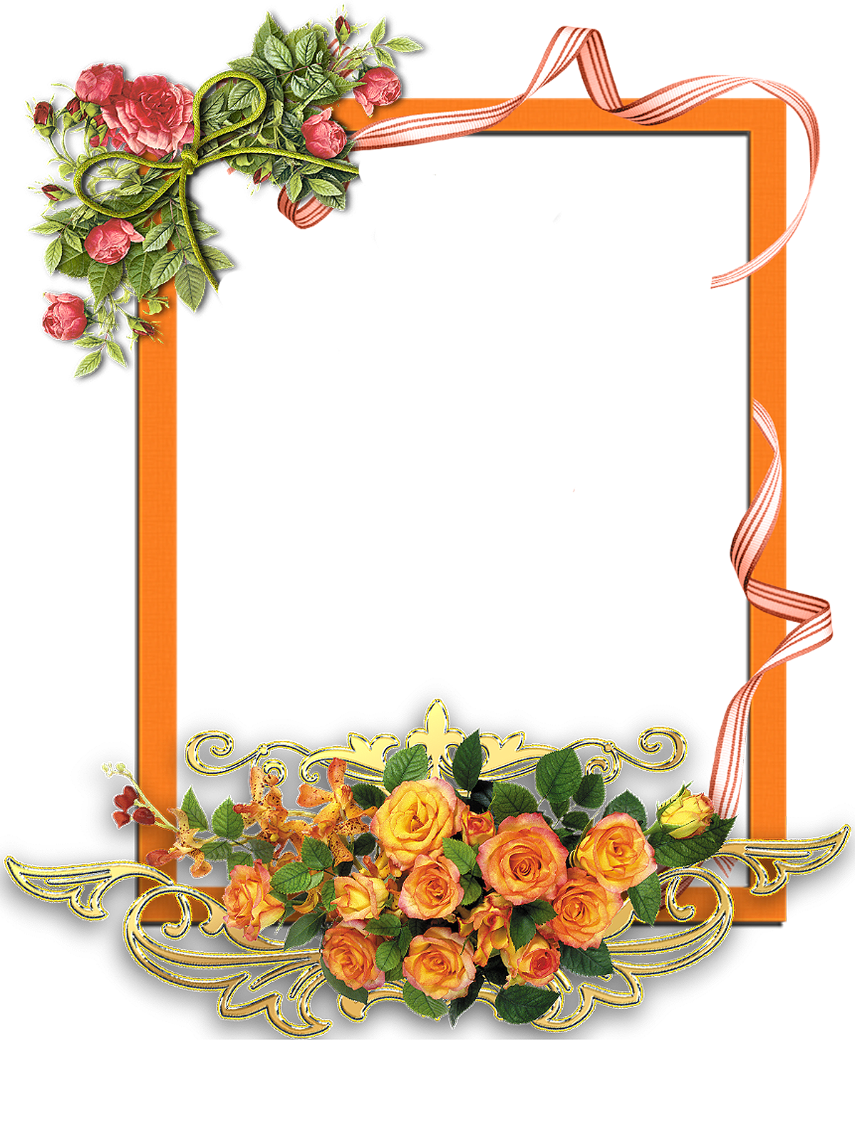 Frame Flowers Wedding HQ Image Free PNG Image