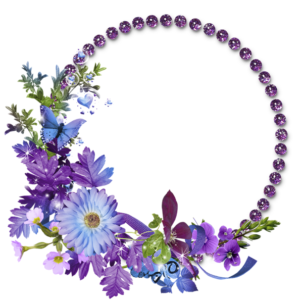 Floral Circle Border Blooming Download HD PNG Image