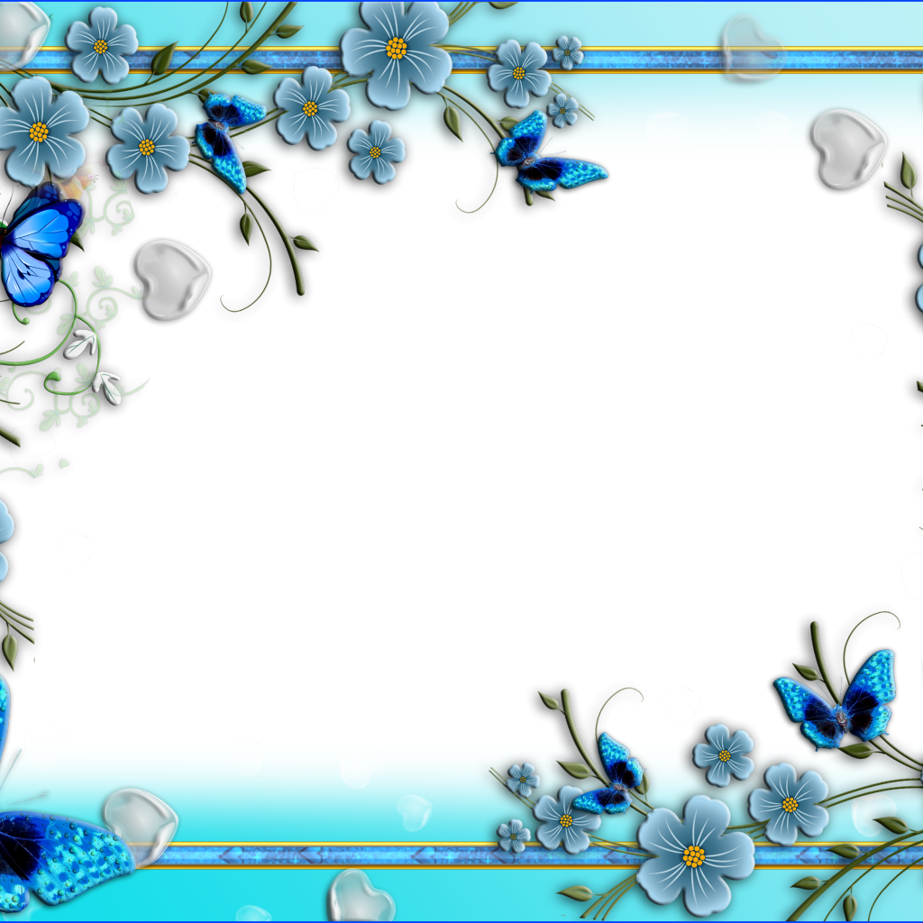 Floral Photos Border Free Photo PNG Image