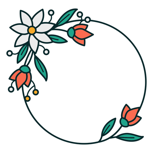 Floral Circle Border Free HD Image PNG Image