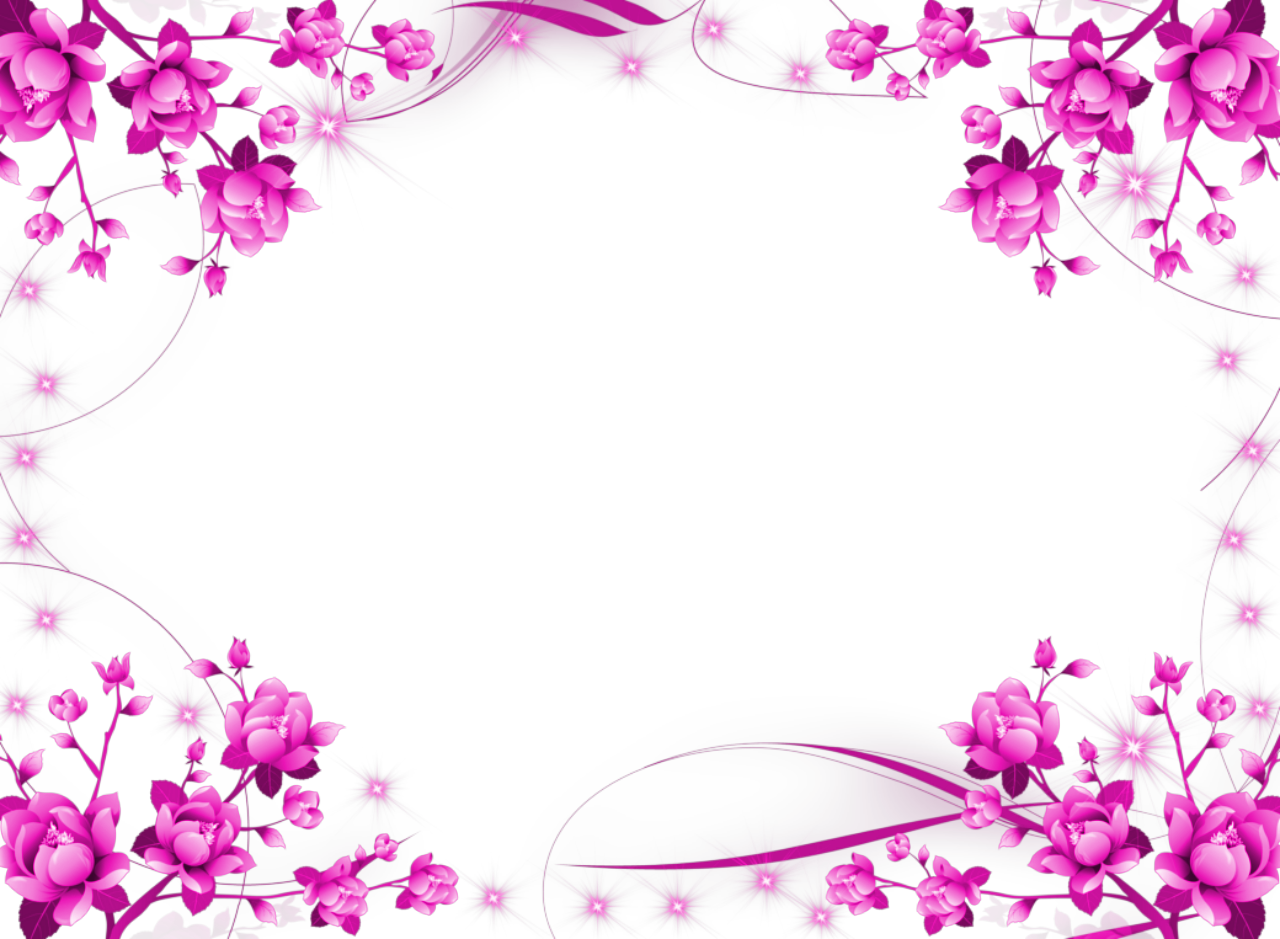 Pink Floral Border Photos Free HQ Image PNG Image