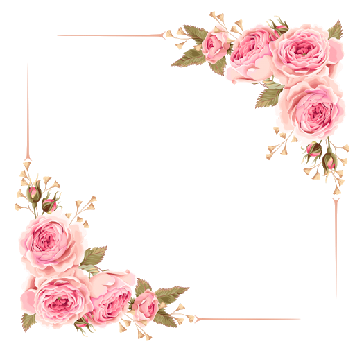 Rose Frame Flower Border HD Image Free PNG Image