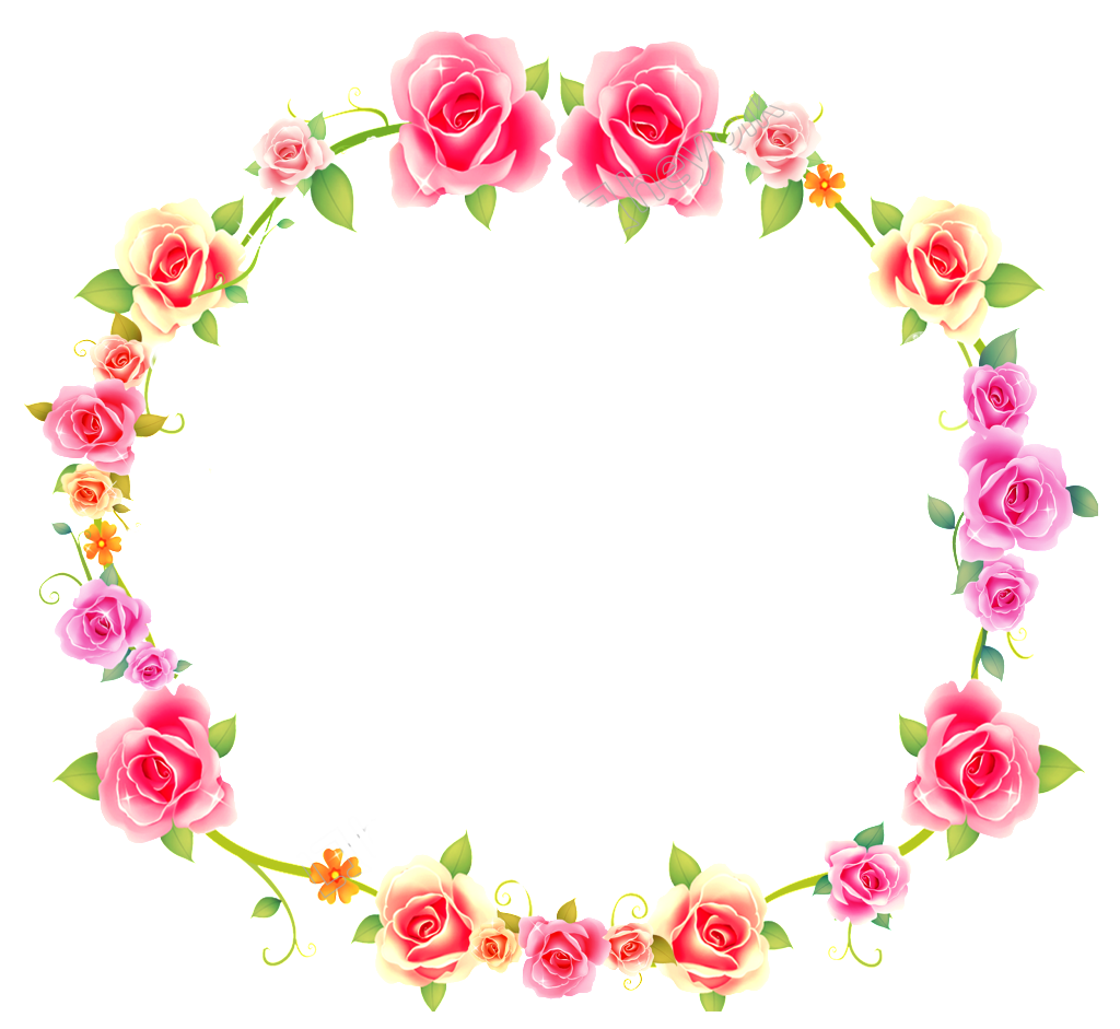 Roses Frame Flower Border PNG Free Photo PNG Image