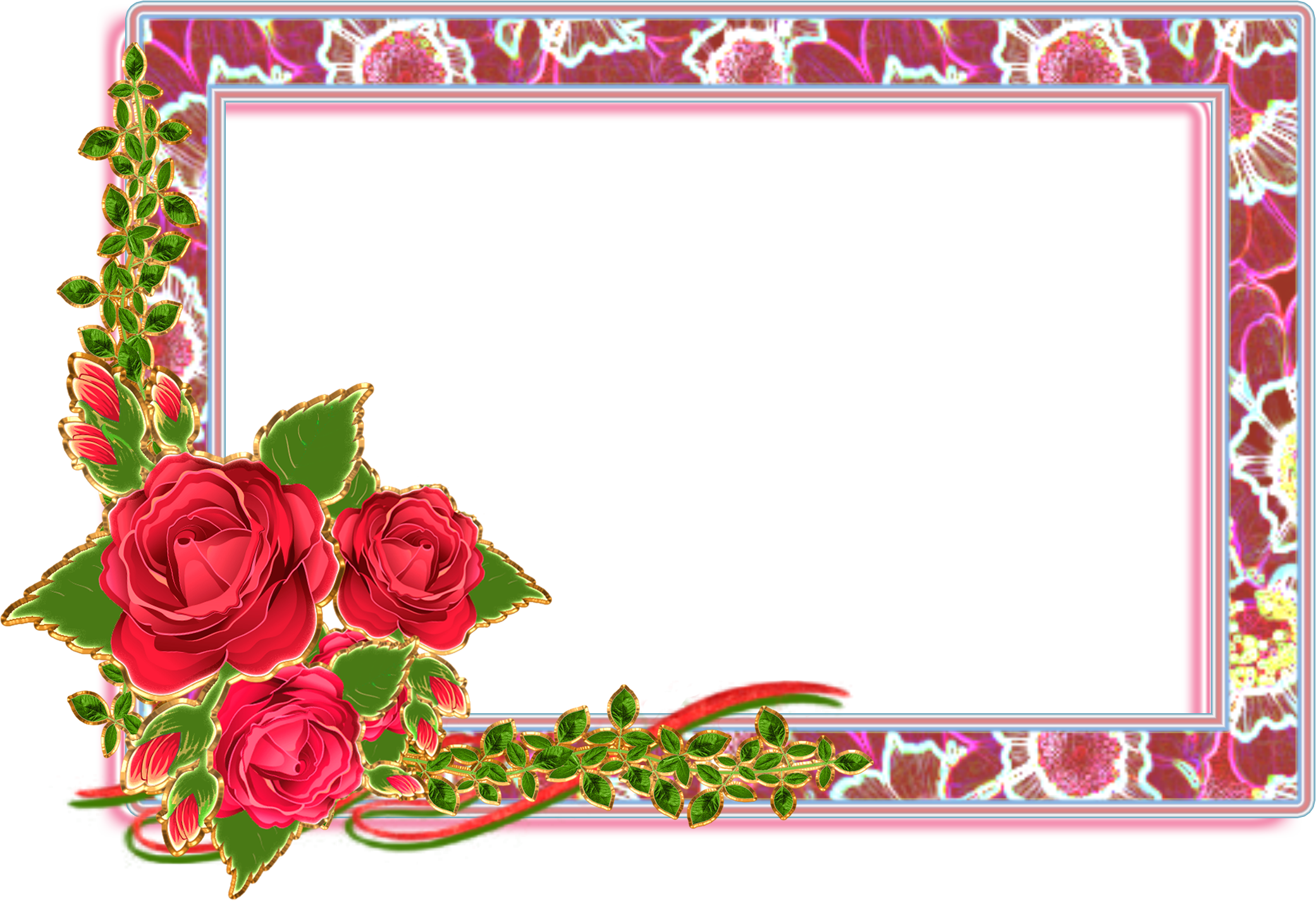 Frame Square Border Flower PNG Download Free PNG Image