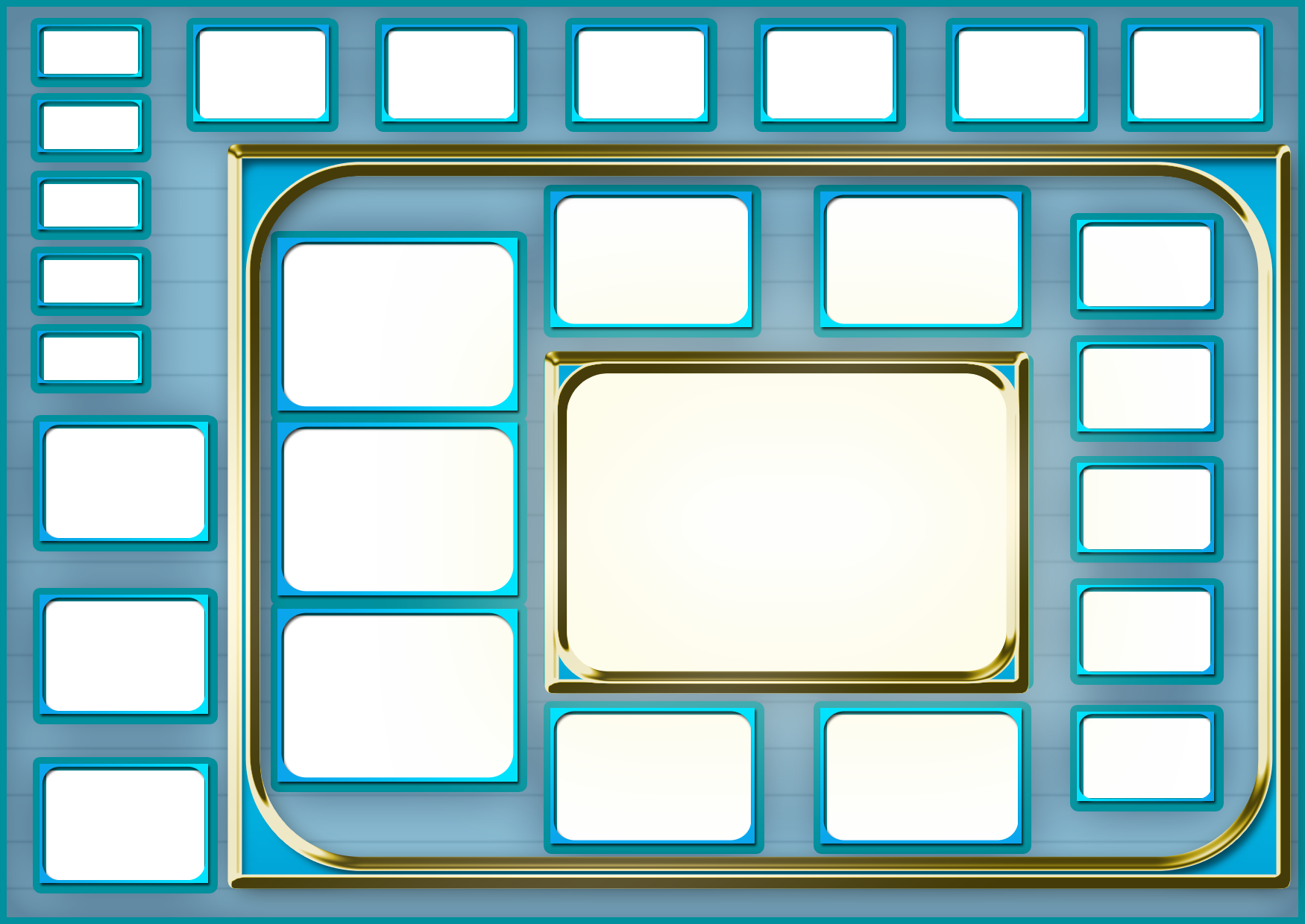 Frame Teal Rectangle HQ Image Free PNG Image