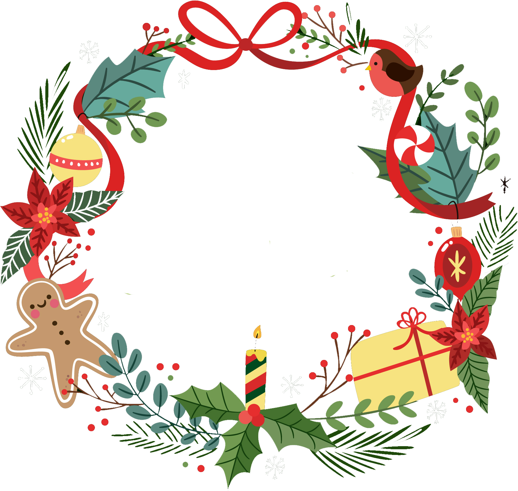 Frame Vector Pic Circle Garland PNG Image