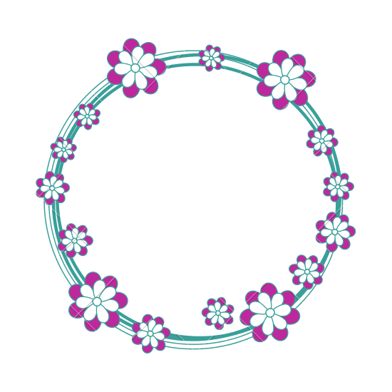 Floral Round Frame Free Download PNG Image