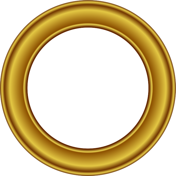 Golden Round Frame Free Download PNG Image