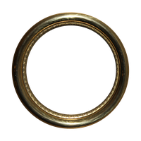 Golden Round Frame Photos PNG Image