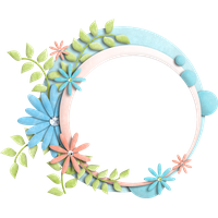 Floral Frame Transparent Background PNG Image