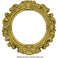 Golden Round Frame Clipart PNG Image