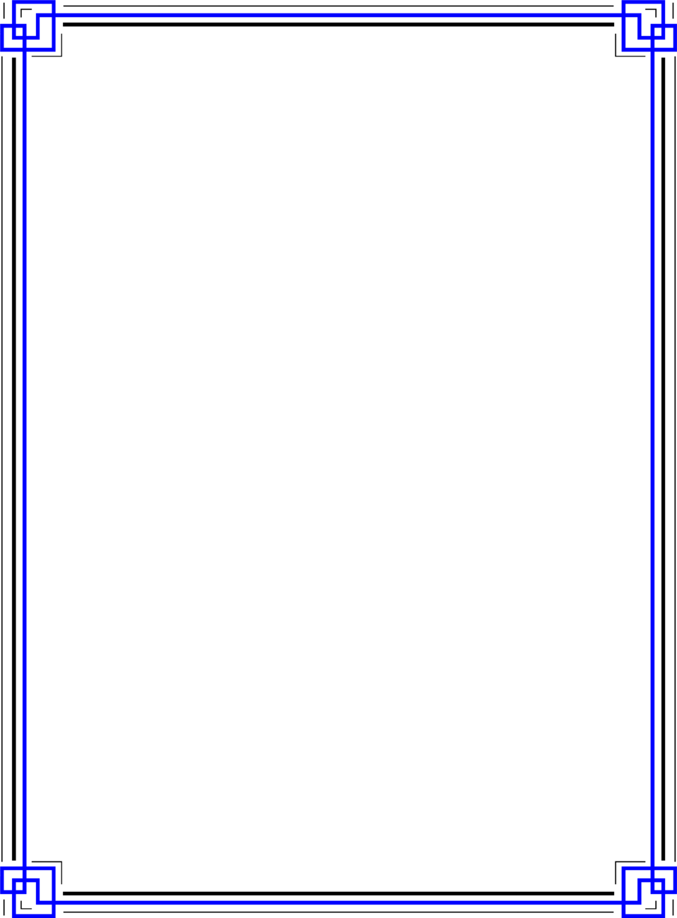 Blue Border Frame Photo PNG Image