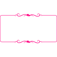 Pink Border Frame Transparent Background PNG Image