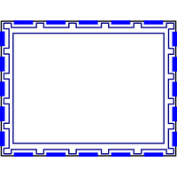 Blue Border Frame Image PNG Image