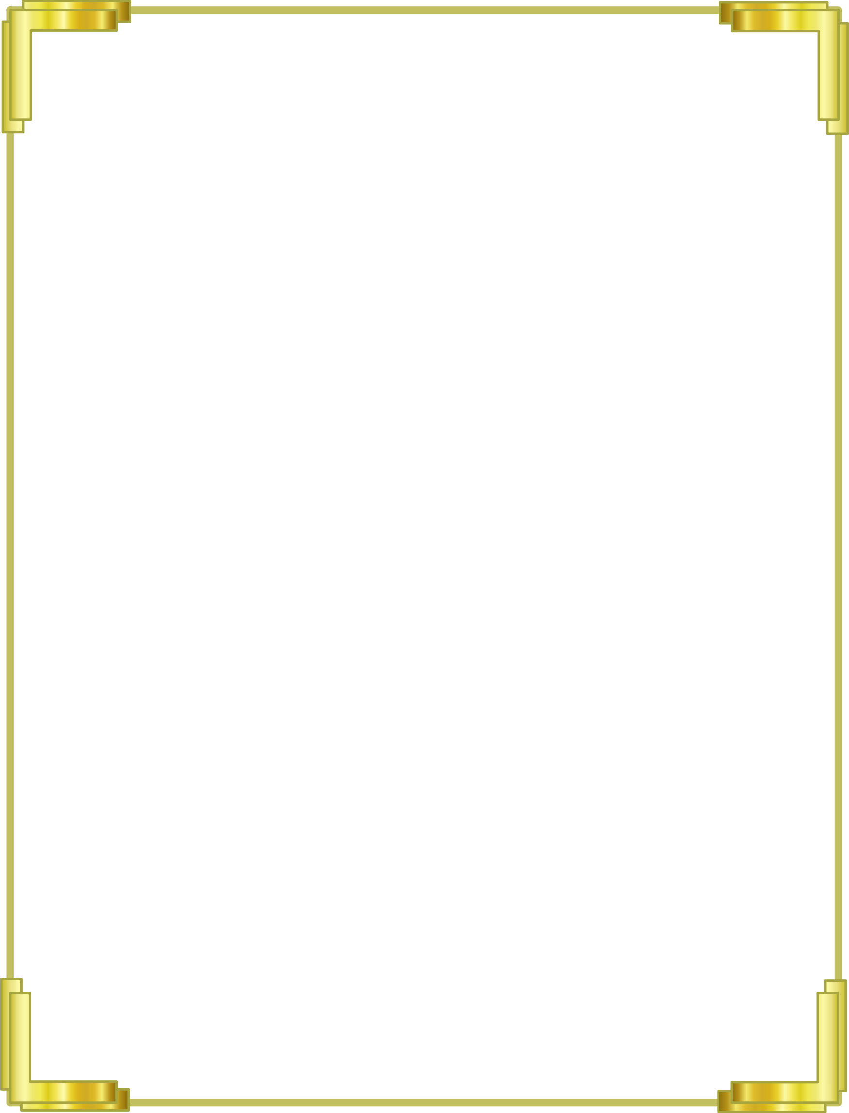 Gold Border Frame Free Download PNG Image