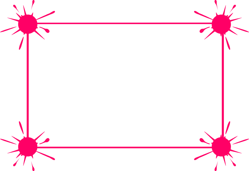 Pink Border Frame Transparent PNG Image