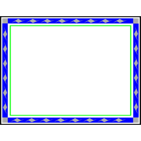 Blue Border Frame Transparent Background PNG Image