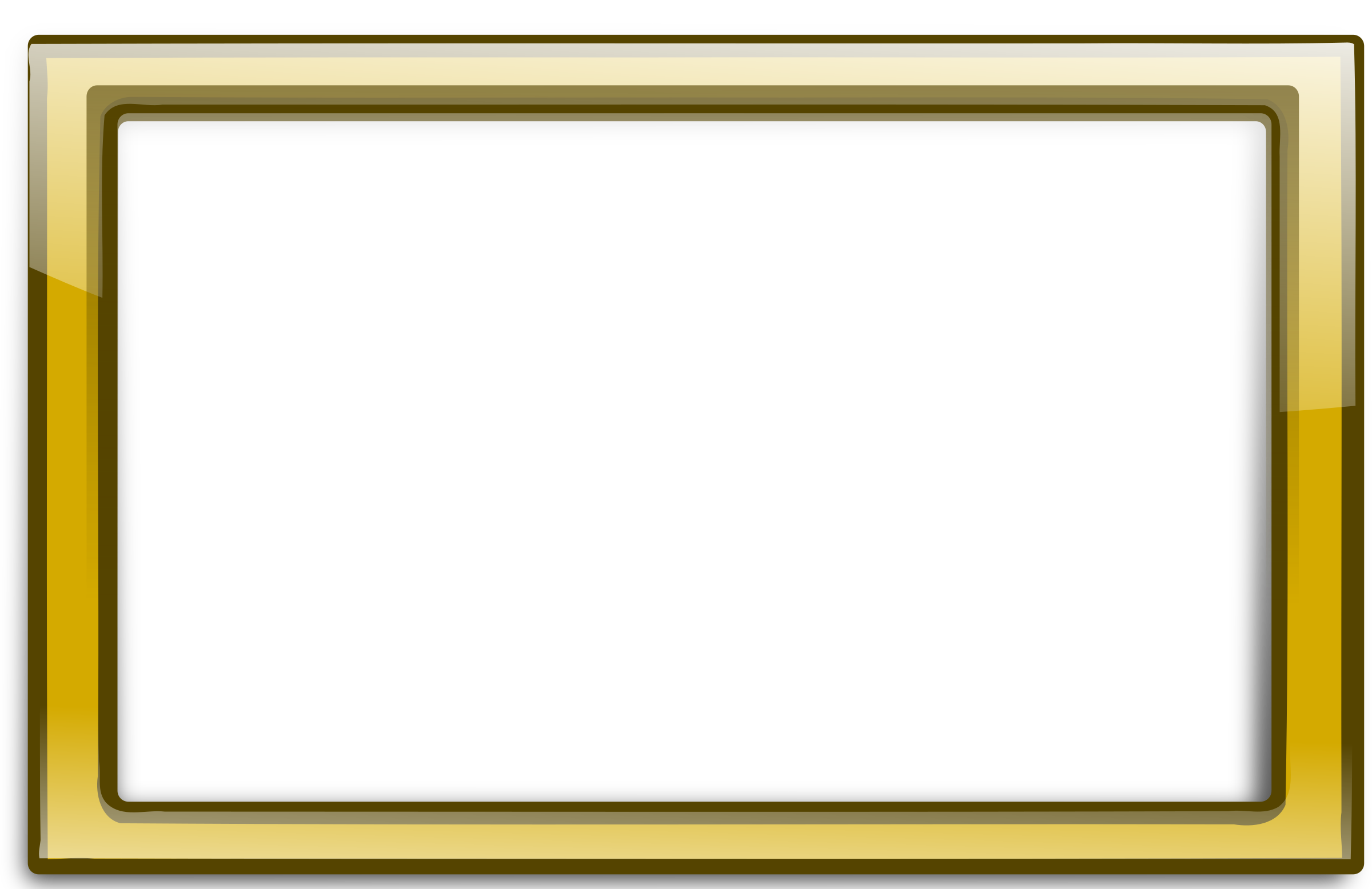 Gold Border Frame Transparent PNG Image