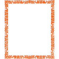 Orange Border Frame PNG Image