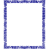 Blue Border Frame Transparent Image PNG Image