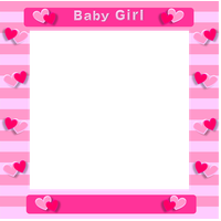 Pink Border Frame Transparent PNG Image