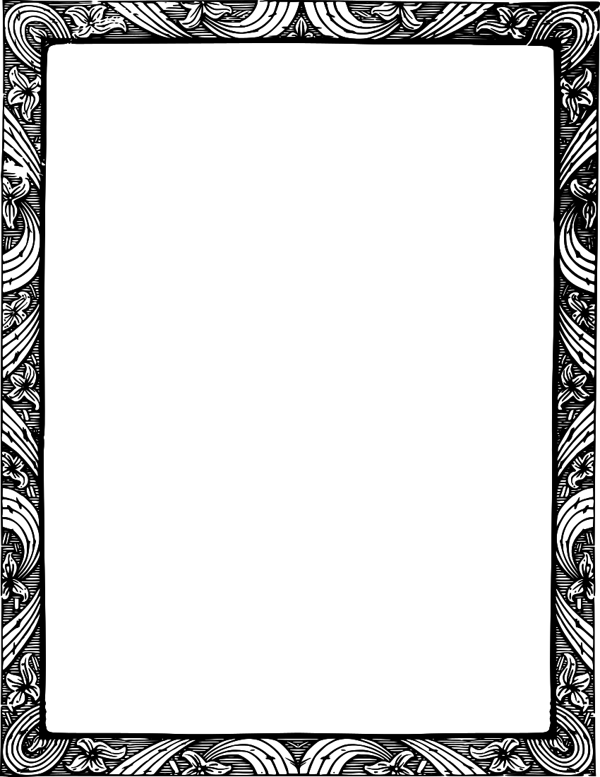 White Flower Frame Hd PNG Image