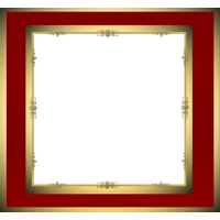 Maroon Border Frame Transparent PNG Image