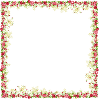 Red Flower Frame Clipart PNG Image