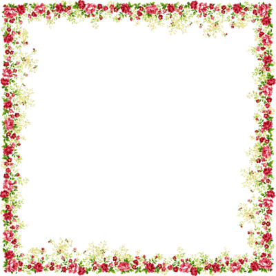 Red Flower Frame Clipart PNG Image