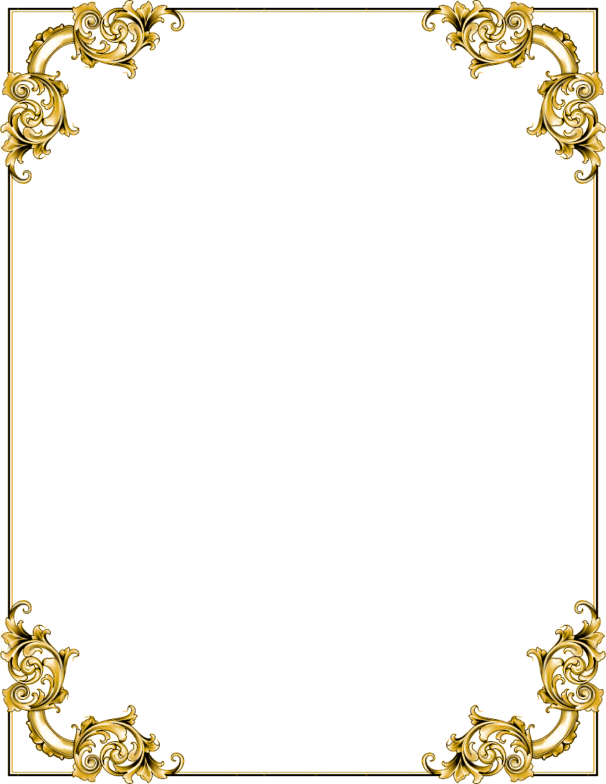 Gold Border Frame Transparent Image PNG Image