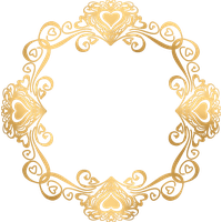 Gold Flower Frame File PNG Image