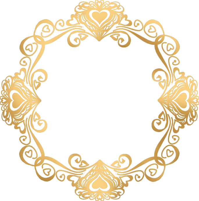 Gold Flower Frame File PNG Image