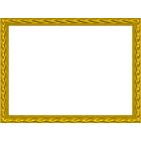 Yellow Border Frame Transparent PNG Image