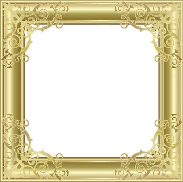 Gold Border Frame Picture PNG Image