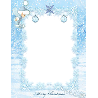 Aqua Border Frame File PNG Image