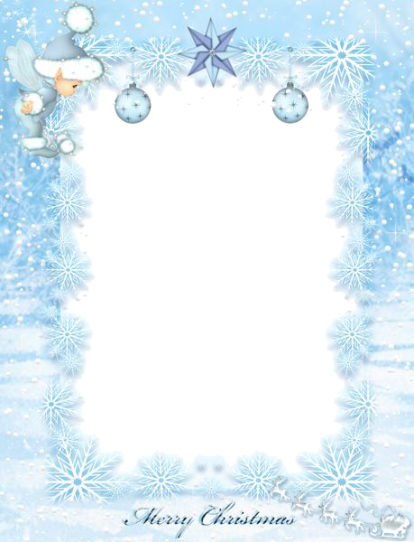 Aqua Border Frame File PNG Image