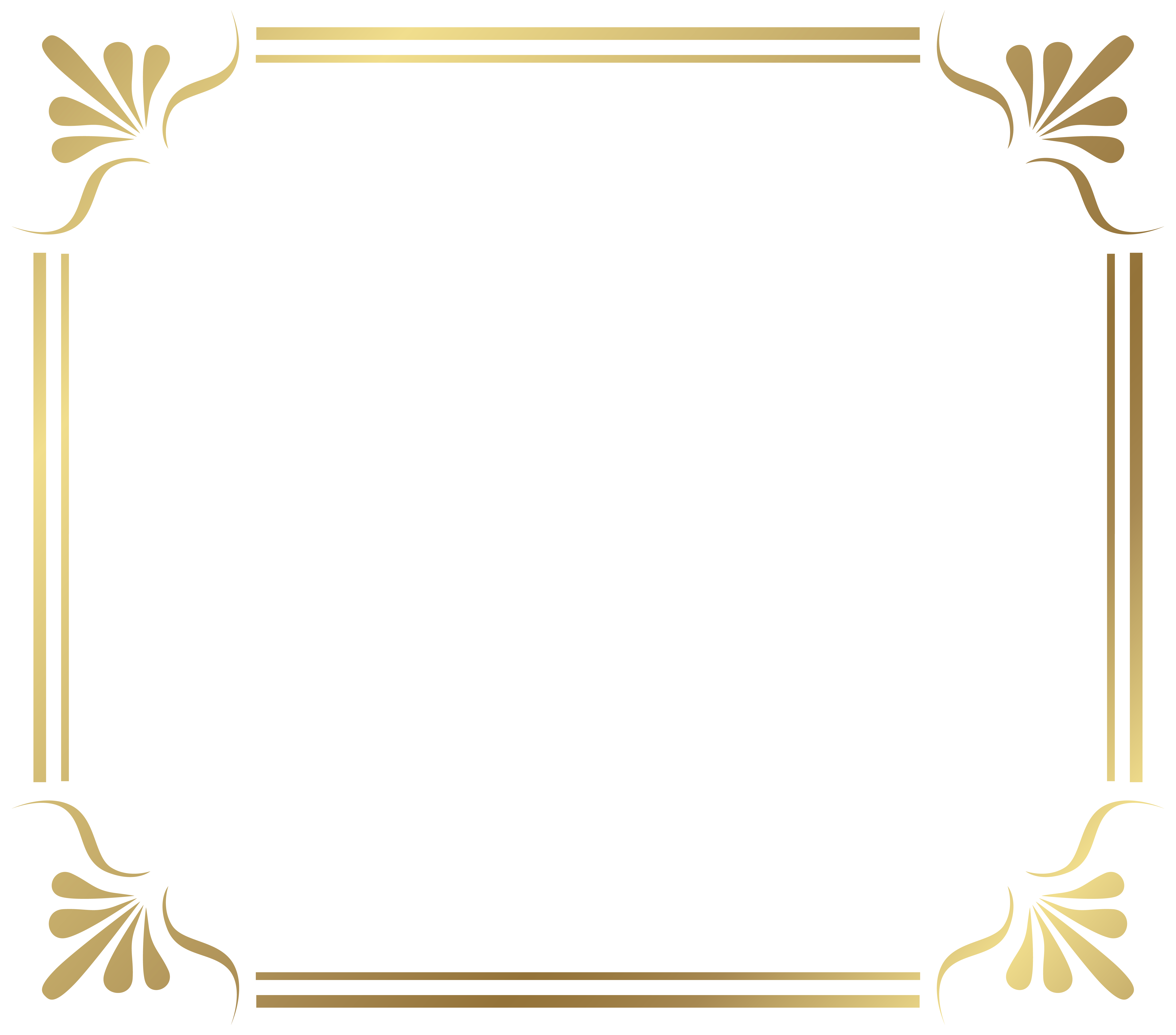 Gold Border Frame File PNG Image