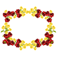 Red Flower Frame Hd PNG Image