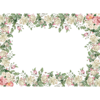 White Flower Frame Transparent Image PNG Image