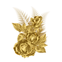 Gold Flower Frame Transparent PNG Image