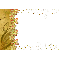 Gold Flower Frame Transparent Picture PNG Image