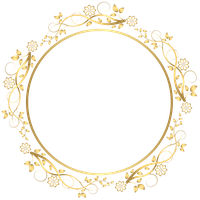 Gold Flower Frame Transparent Image PNG Image